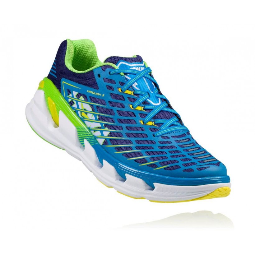Hoka One Vanquish 3 Blue and Green Men AW17 Shoes