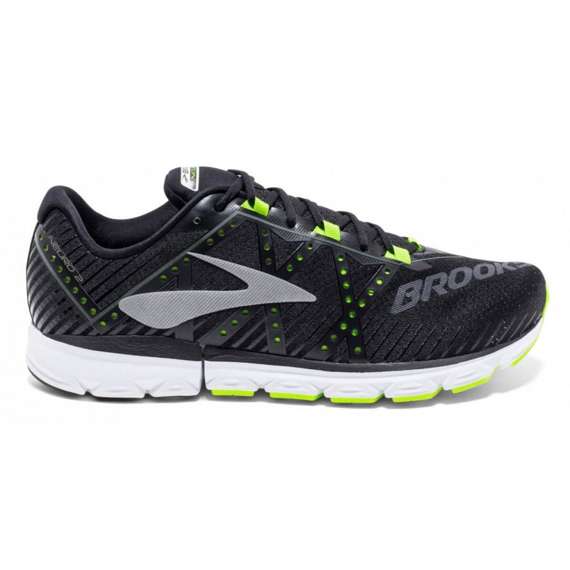 Brooks Neuro 2 schwarze und gelbe Herren-Laufschuhe