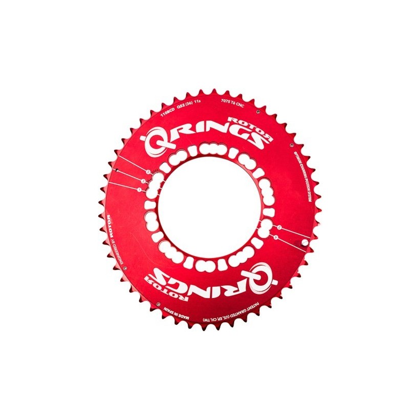 Rotor Q-Ring Aero Outdoor Chainring Red