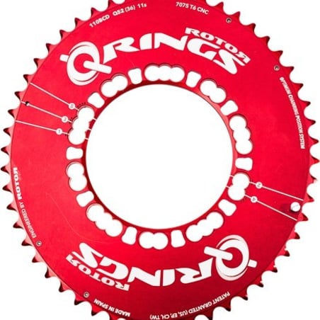 Rotor Q-Ring Aero Outdoor Chainring Red