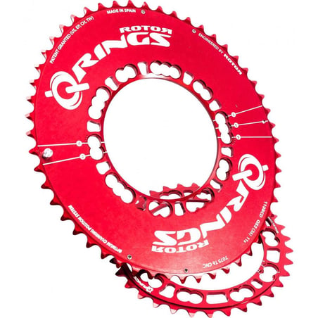 Rotor Q-Ring Aero Outdoor Chainring Red