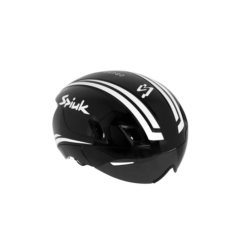 Schwarz-Weiß-Radhelm von Spiuk Obuss