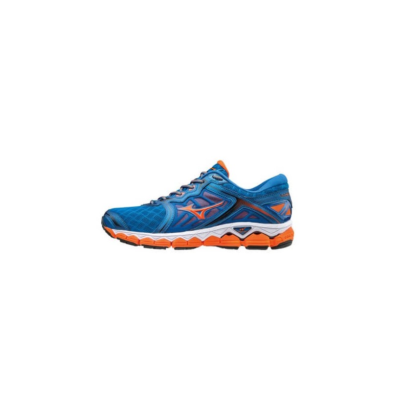 Mizuno Wave Bleu Ciel / Orange / Noir Chaussure AW17