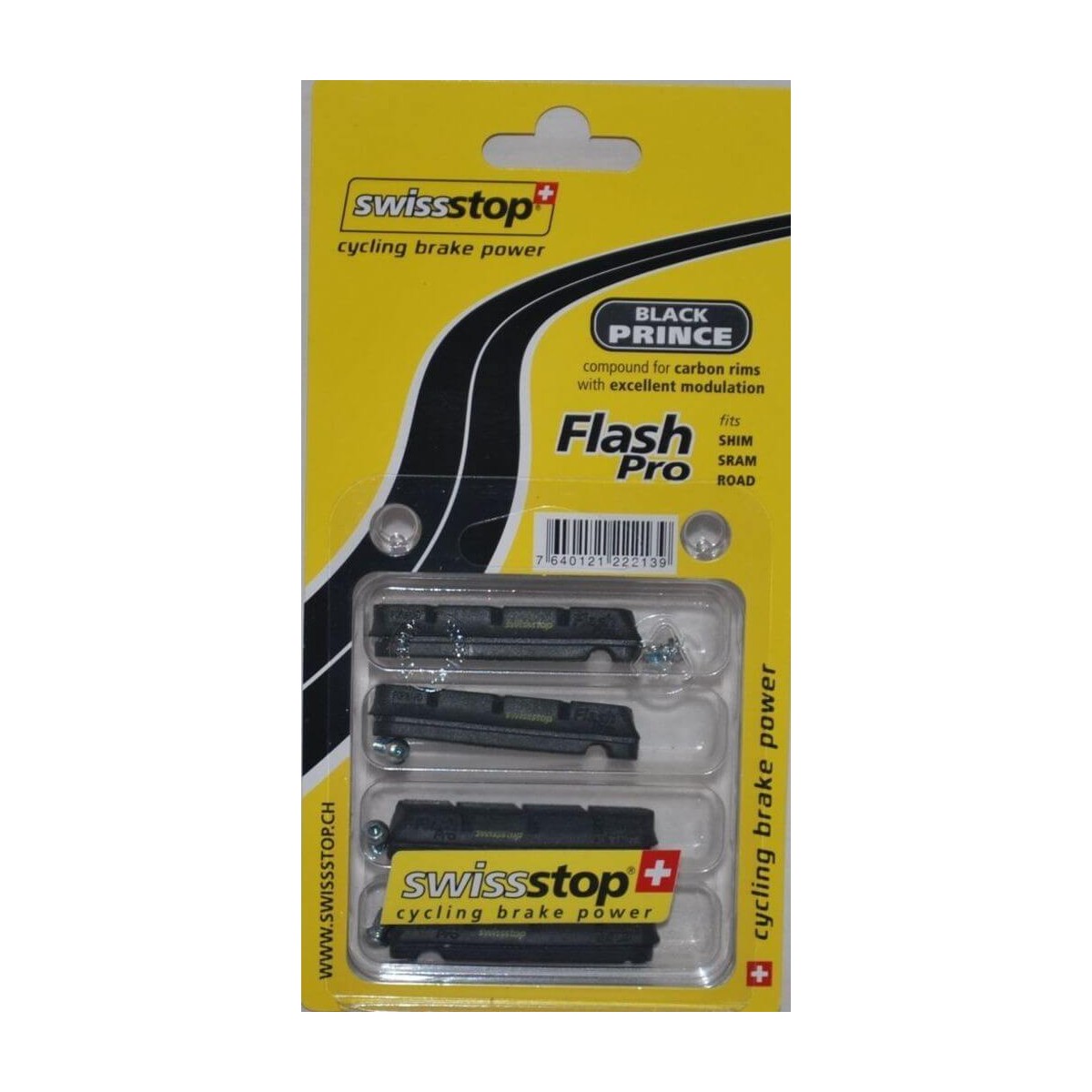 Sapatas de freio SwissStop Flash Pro Carbono - Black Prince Road