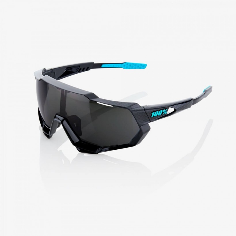 Cycling glasses 100% Speedtrap black mirror lens