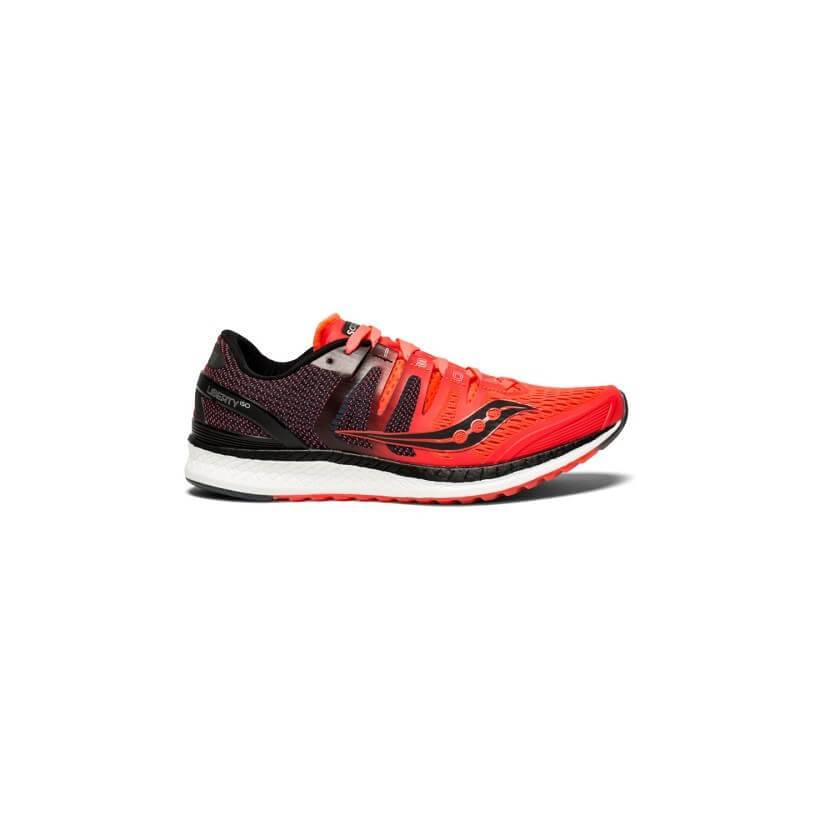 Saucony Liberty Iso Frau Laufschuhe Solar rot / schwarz SS18
