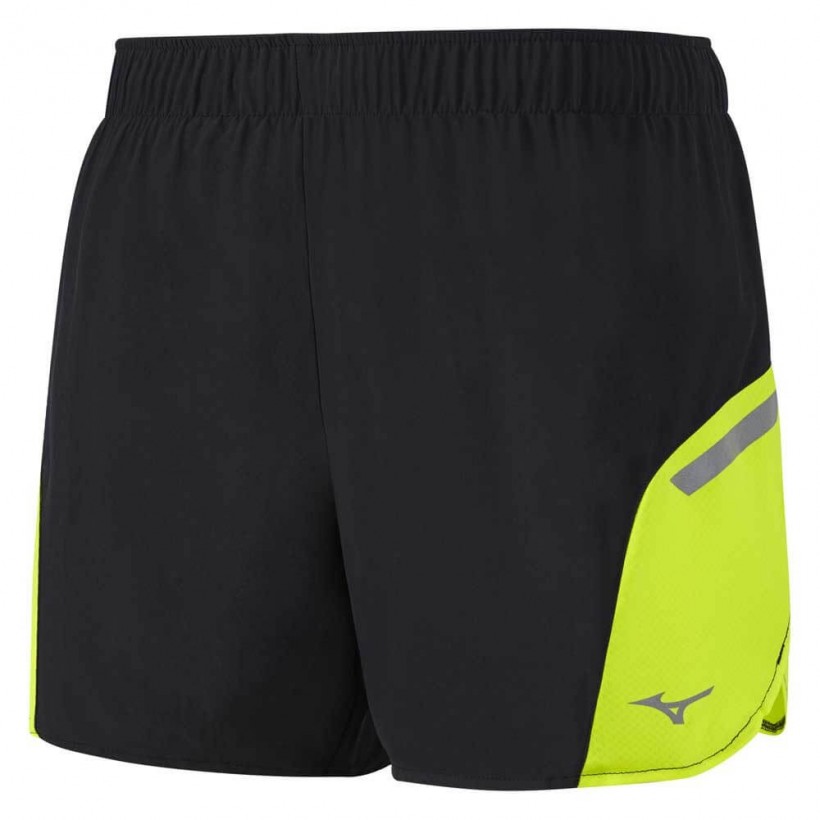 Mizuno Premium Aero Square 4.5 Black / Yellow Men's Shorts