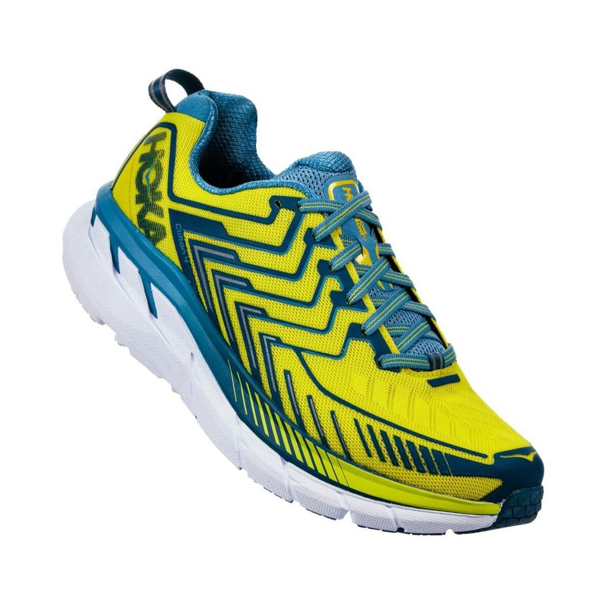 Hoka One One Clifton 4 SS18 Giallo Blu Uomo Scarpe 365Rider