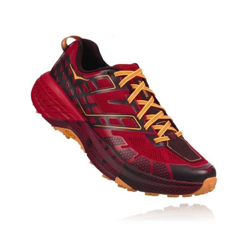 Męskie buty terenowe Hoka One One SpeedGoat 2 SS18 czerwone