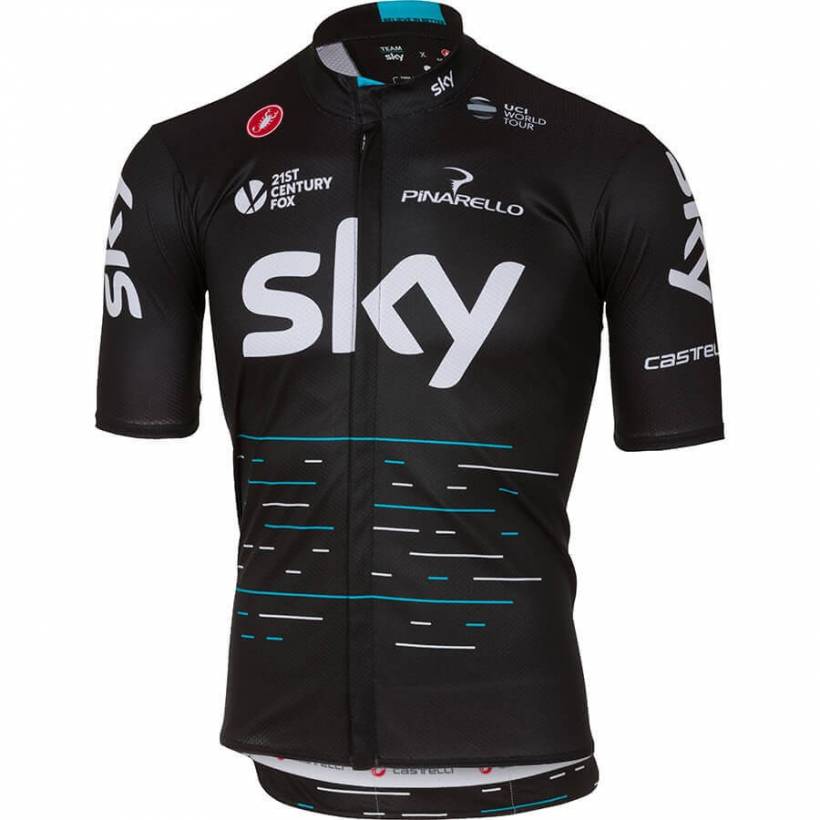 Camisa preta Castelli Team Sky Podio