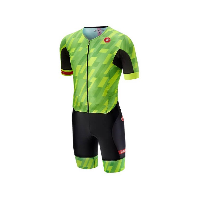 Castelli Free San Remo Suit Short Sleeve Green