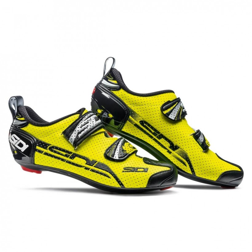 Sidi T4 Air Carbon Shoes Fluor Yellow Black