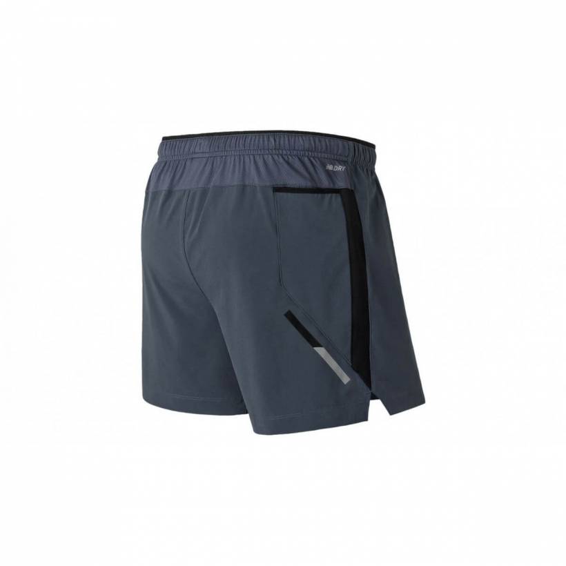 Shorts New Balance Impact 5 polegadas cinza