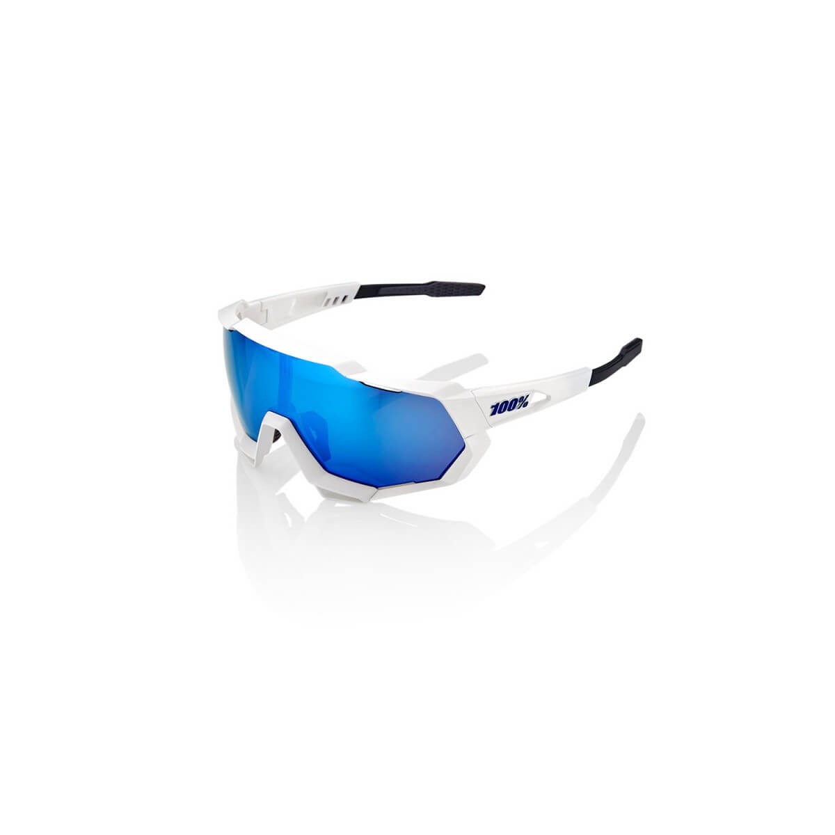 10 P  günstig Kaufen-Brille 100% Speedtrap Mattweiß (Hyper Blue Mirror Lens). Brille 100% Speedtrap Mattweiß (Hyper Blue Mirror Lens) <![CDATA[Das in Kalifornien entworfene und in Italien hergestellte neue Modell hat einen futuristischen Stil, der mit verschiedenen 