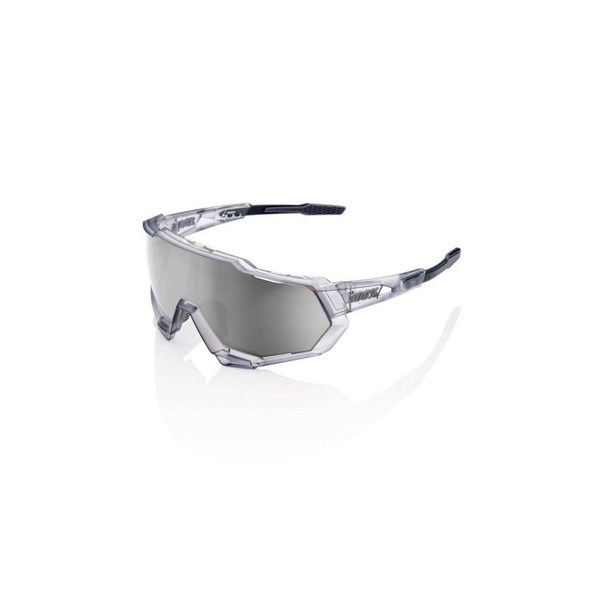 Gafas 100% Speedtrap Gris translucido Lente Mirror hiper Silver