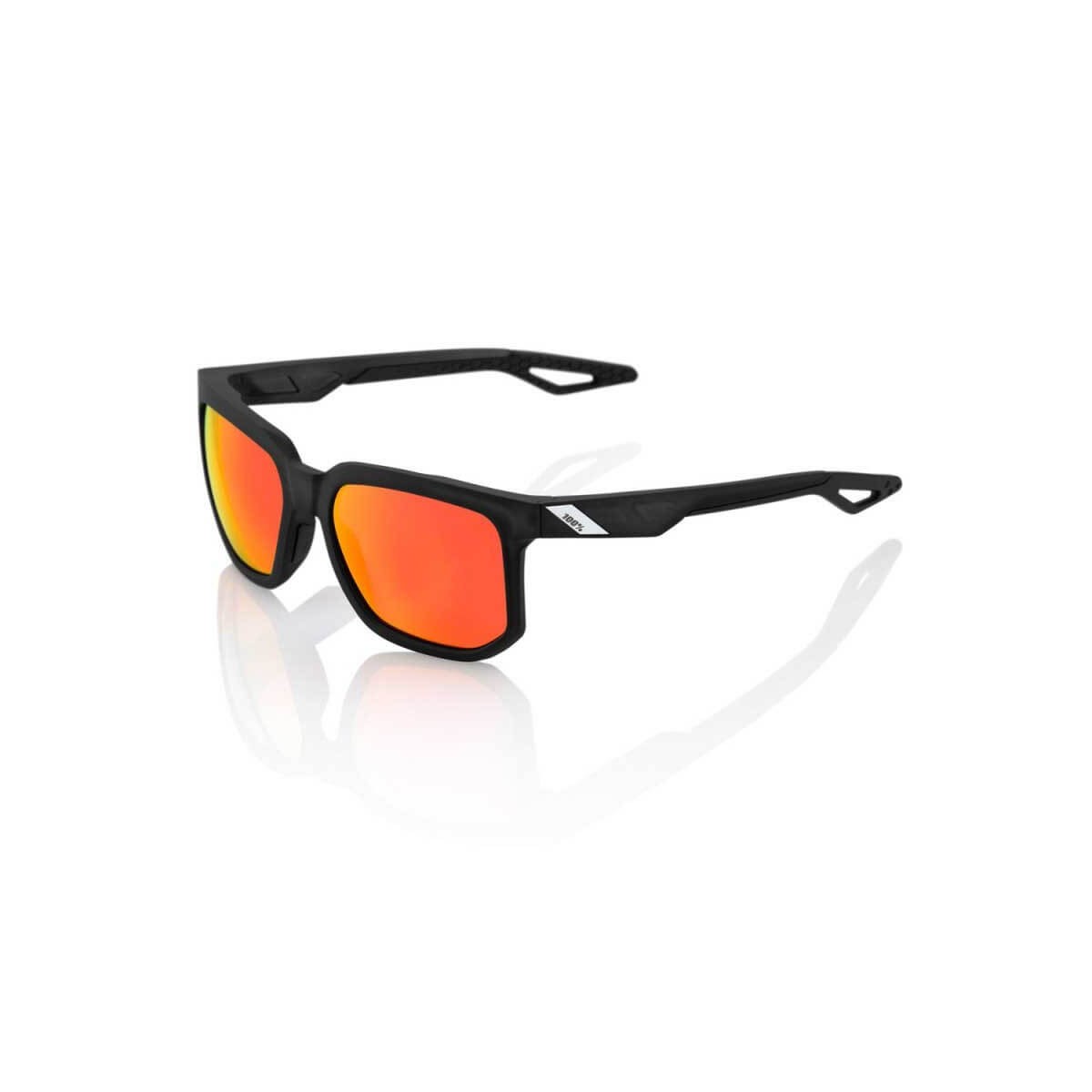 Image of 100% zentrische schwarze Brille mit roter HD-Spiegellinse