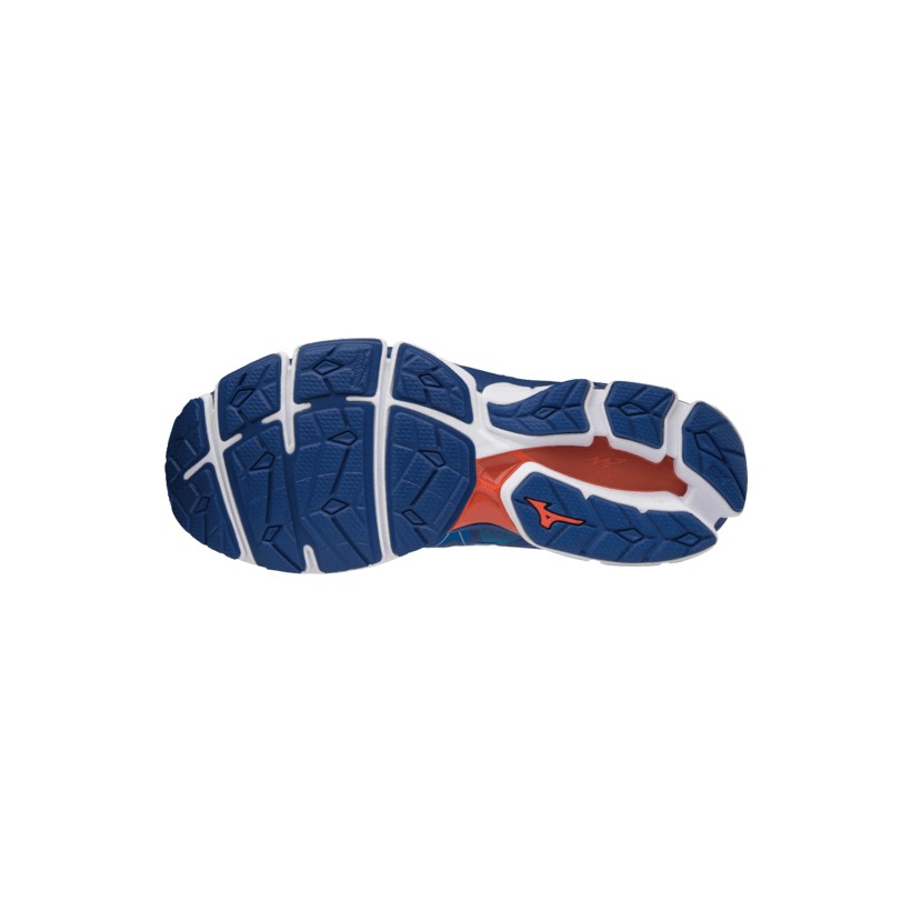 Mizuno Wave Sky 2 Shoes Blue, silver and cherry Men AW18