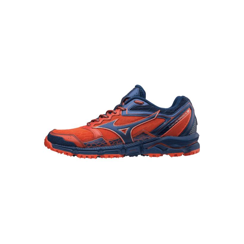 Tênis masculino Mizuno Wave Daichi 3 Trail AW18 Laranja Azul
