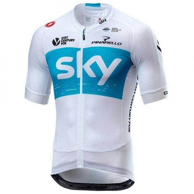 Maillot Castelli Aero Race 5.2 Blanco Sky Manga Corta