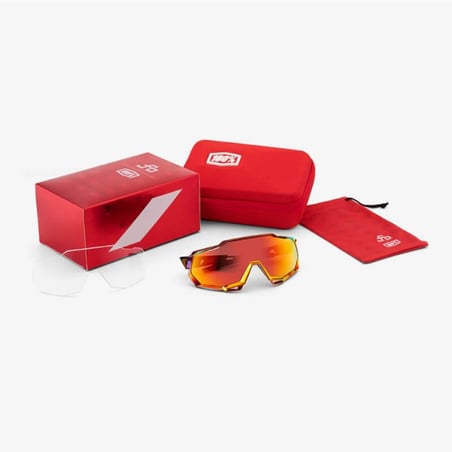 Lunettes 100% SPEEDTRAP PETER SAGAN ÉDITION LIMITÉE (LENTILLE MIROIR ROUGE MULTICOUCHE HD)