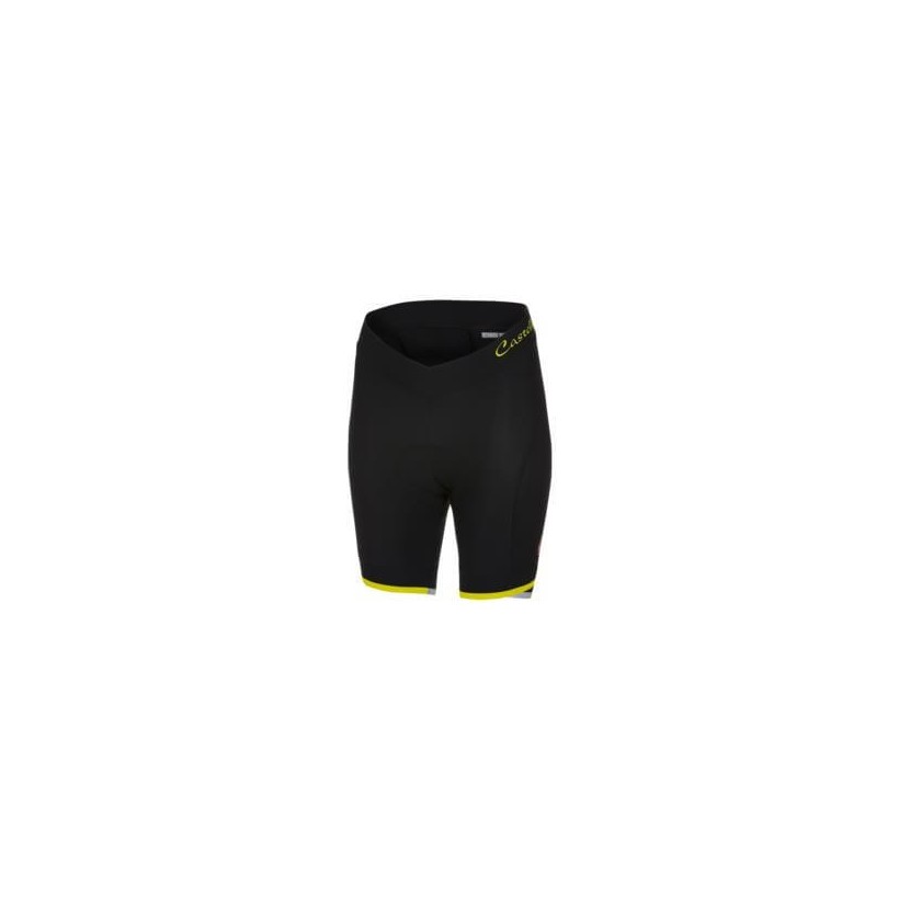 Castelli Women's Vista Black Yellow Bib Shorts