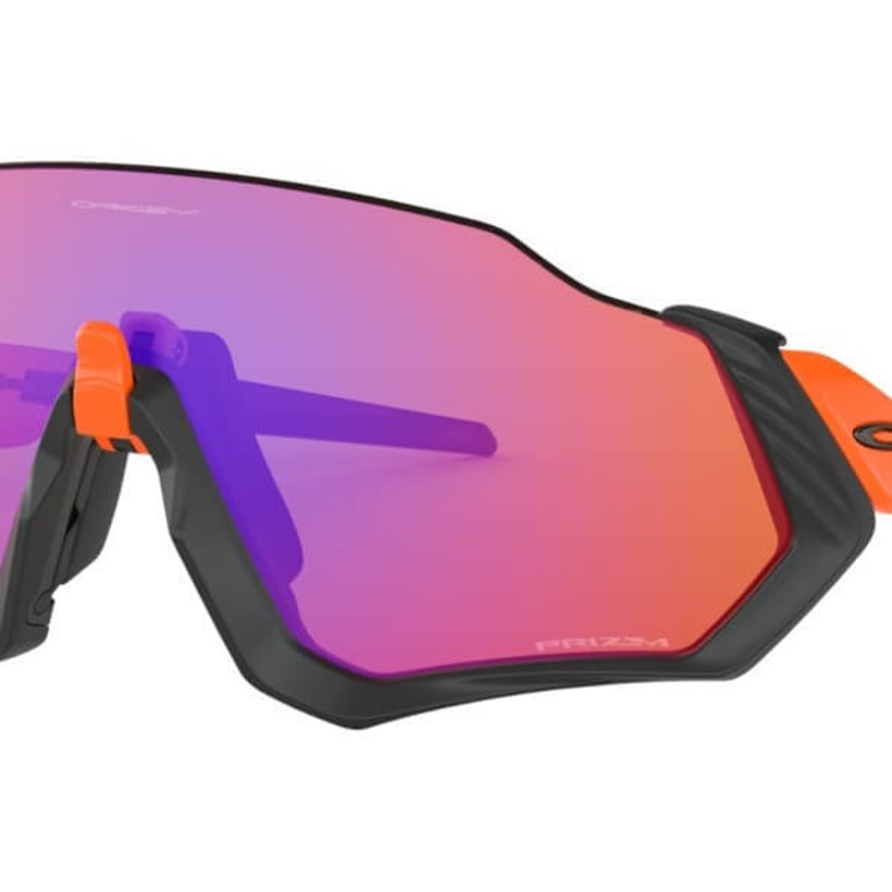Oakley Flight Jacket Matte Black/Neon Orange Przm Trail Glasses