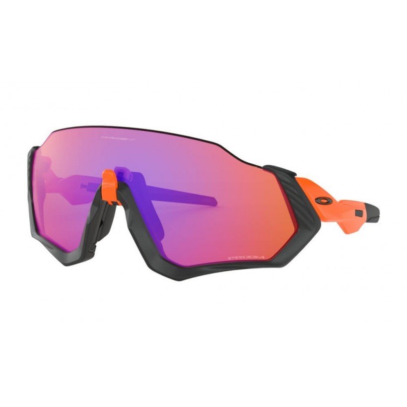 Oakley Flight Jacket Matte Black / Neon Orange Przm Trail Goggles