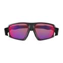 Occhiali da sole Oakley Field Jacket di colore nero lucido Prizm Road