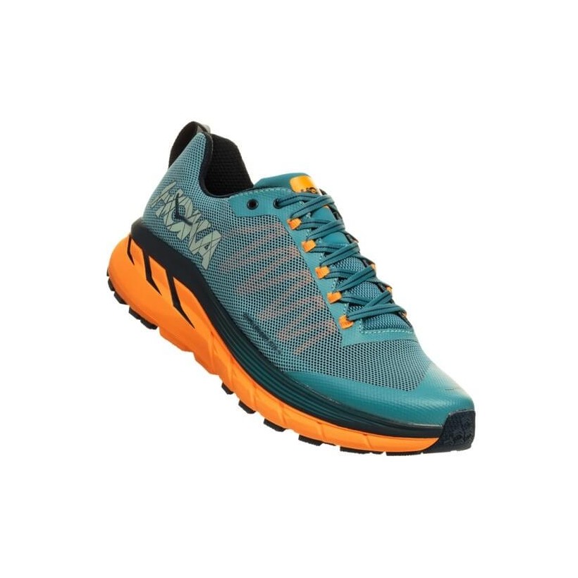 Hoka One One Challenger ATR 4 Blue and Orange AW18 - Trail Shoes