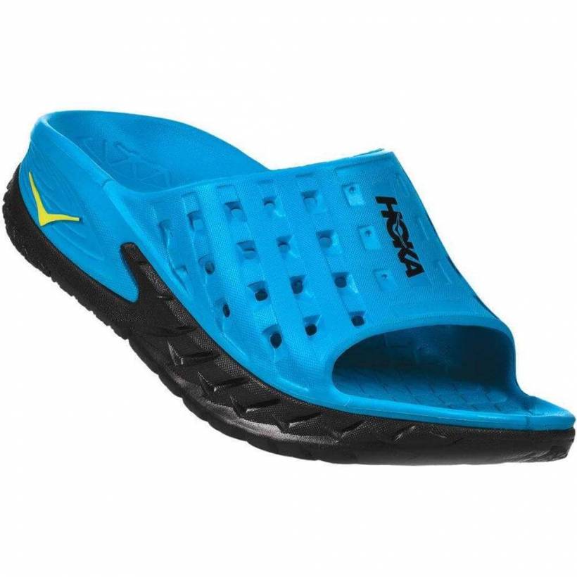 Chinelos masculinos de recuperação HOKA ONE ONE Ora preto/azul