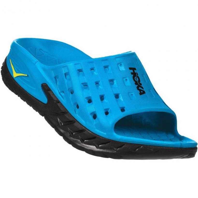 HOKA ONE ONE Ora Black / Blue Recovery Flip Flops for Men