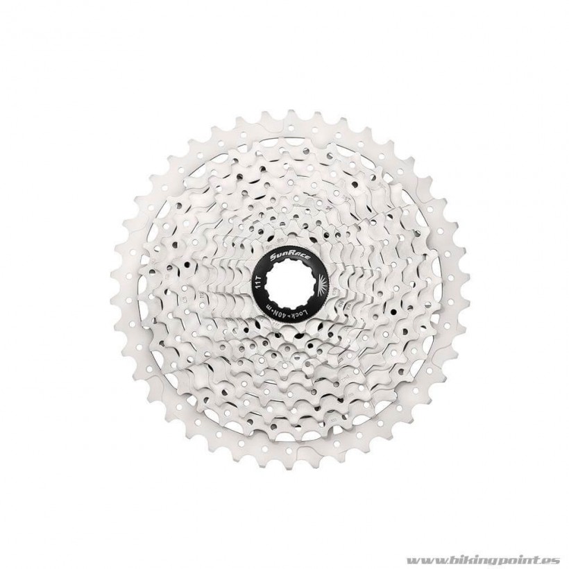 SunRace MS3 Cassette, 10-speed, 11-42 Metallico Silver