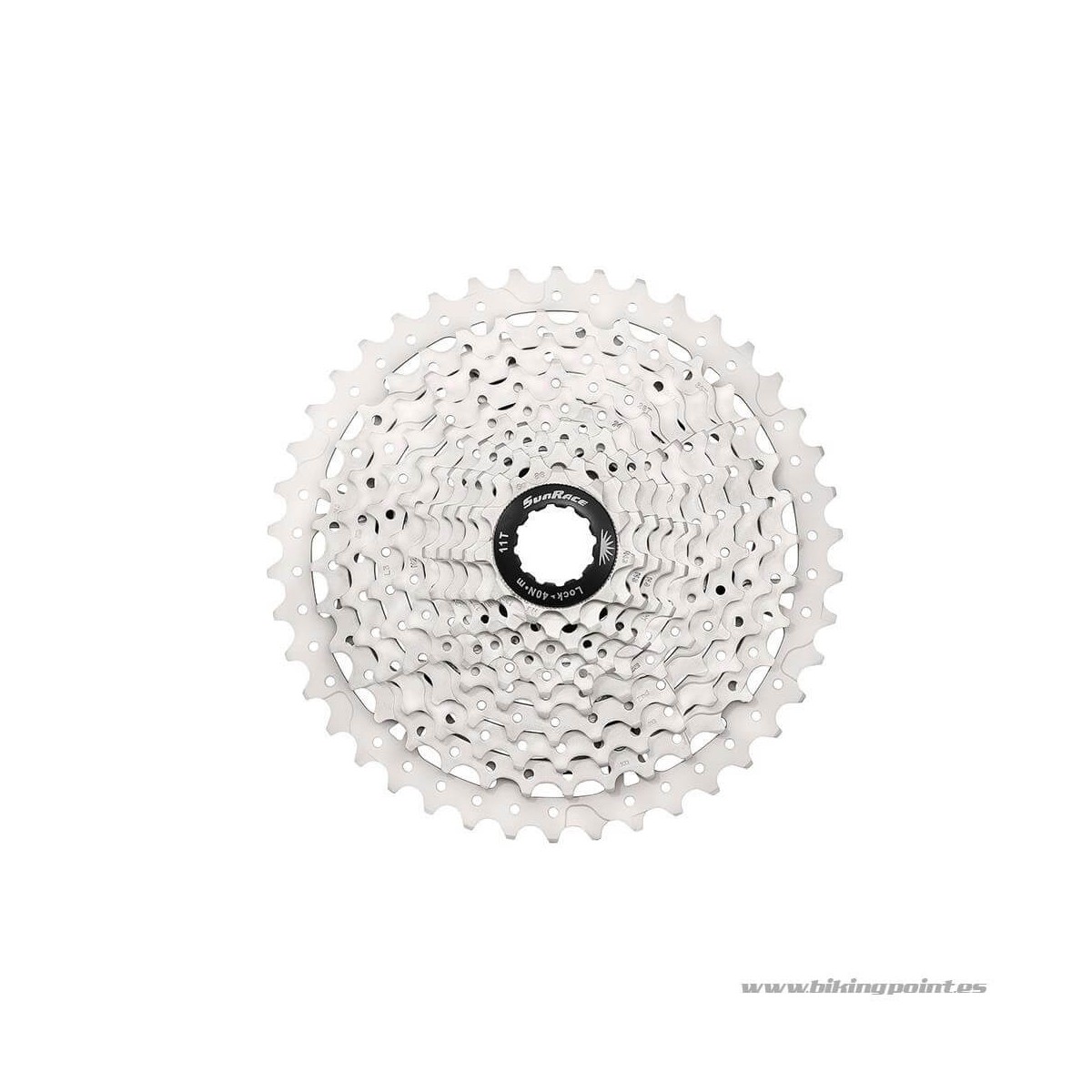 SunRace MS3 Cassette, 10-speed, 11-42 Metallico Silver