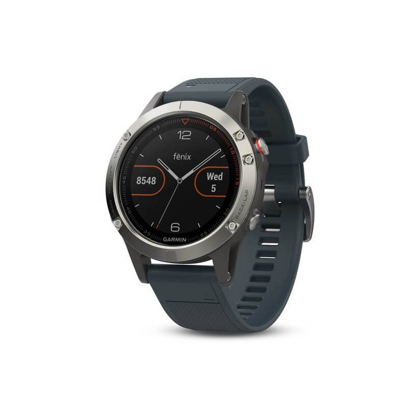 Garmin Fenix 5 Silver avec bracelet gris granit