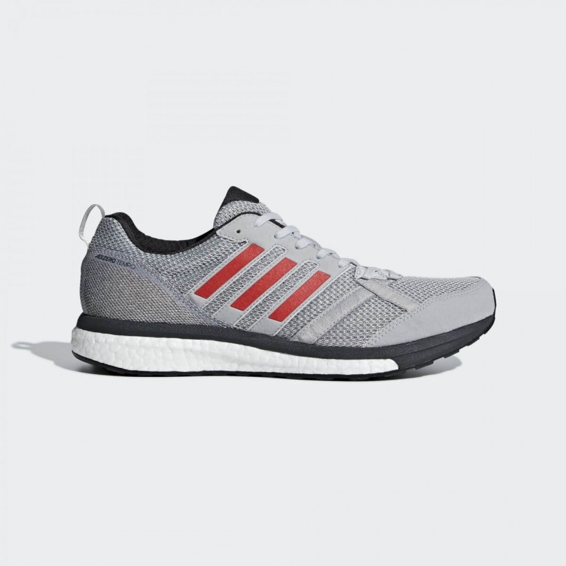 Adidas Adizero Tempo 9 Men's Running Shoes AW18 Gray Carbon Red