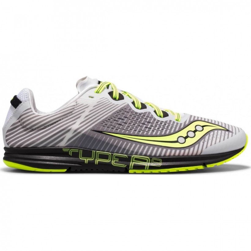 Saucony Type A8 AW18 White Black Yellow Men's Running Shoes