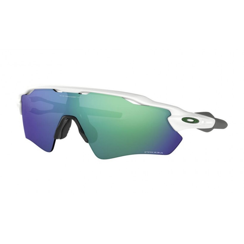 Oakley RADAR EV PATH Running Glasses Prizm Team Colors Polished White Prizm Jade Iridium