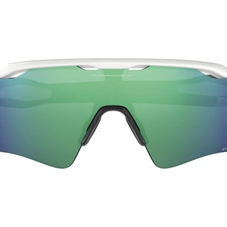 Oakley RADAR EV PATH Prizm Team Colors Gepolijst Wit Prizm Jade Iridium Hardloopbril
