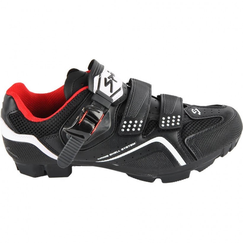 Zapatilla Spiuk ROCKE mtb Negro Blanco Rojo