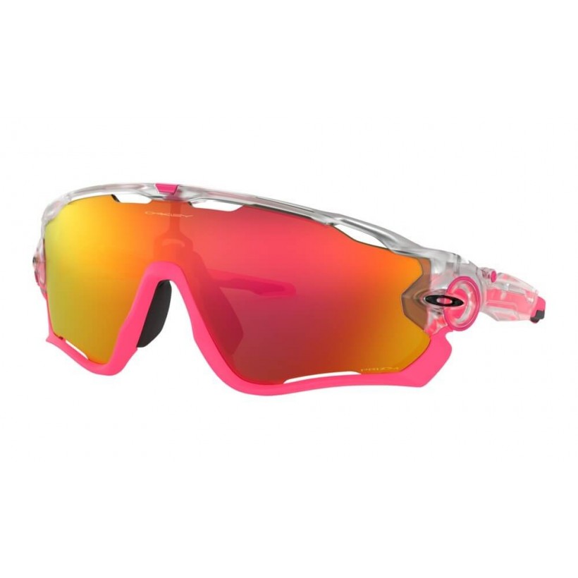 Oakley Jawbreaker Crystal Pop Fahrradbrille Primz Ruby Lens