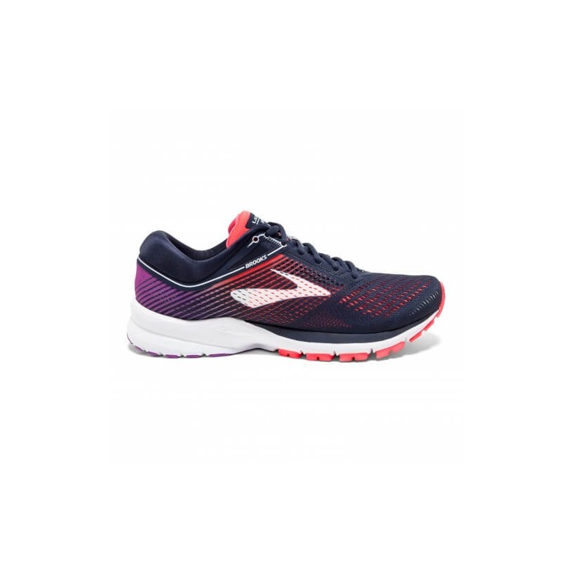 Brooks Launch 5 Women's Shoes Blue Navy Coral Purple AW18