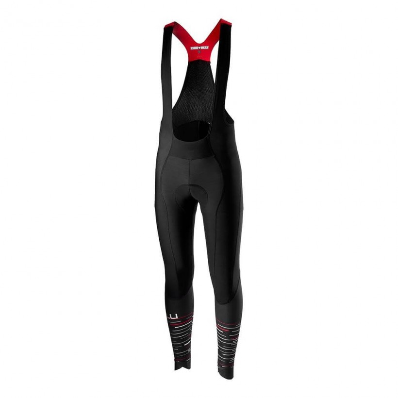 Calções de babete compridos Castelli LW X2 Air preto vermelho