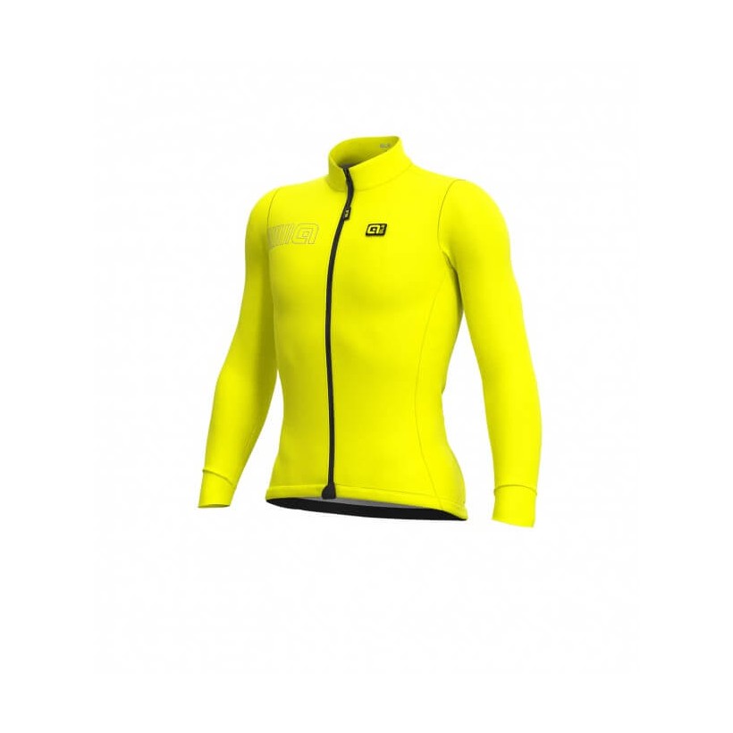 Long Sleeve Jersey Alé Color Block Yellow Fluo AW18