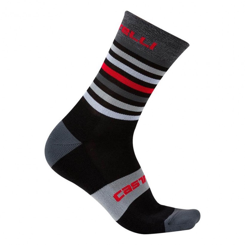 Gregge 15 Socks Black Black Red