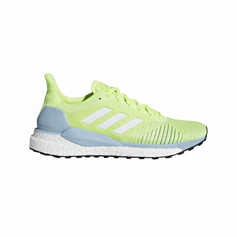 Zapatillas Adidas Solar Glide ST Lima Fluo Blanco Azul PV19 Mujer