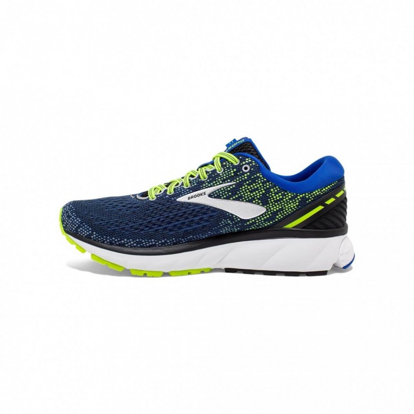 Brooks Ghost 11 Negro Azul Amarillo OI18 Hombre