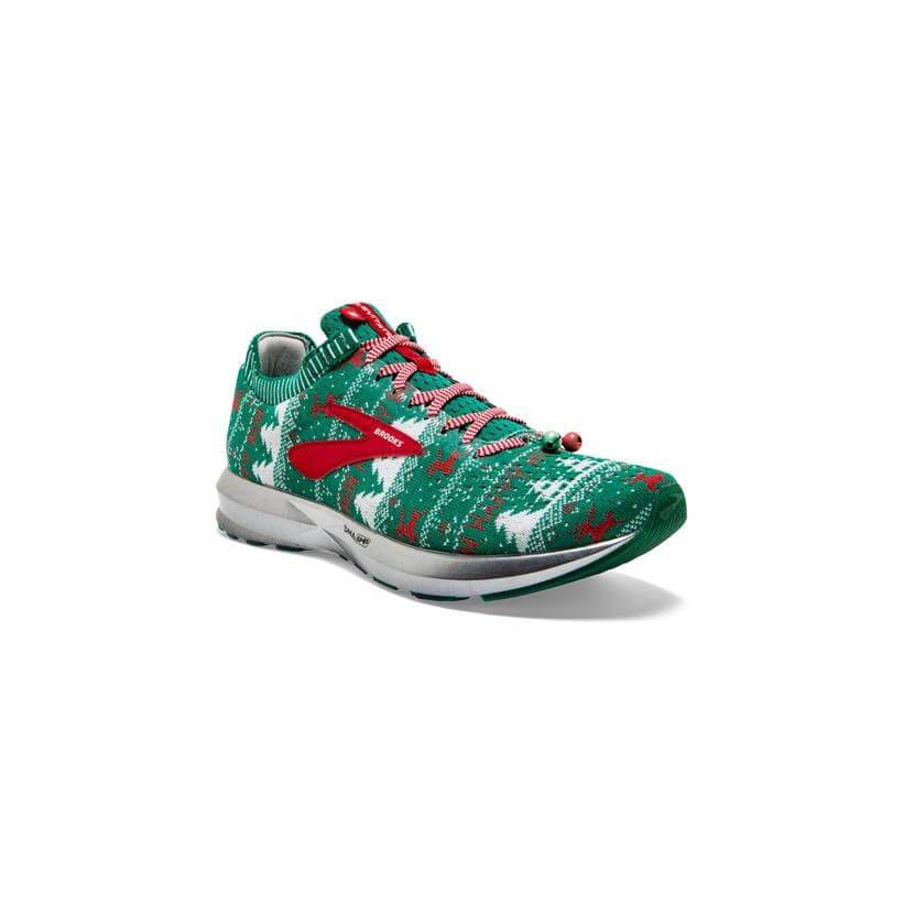 Brooks Levitate 2 Ugly Sweater Chaussures Vert / Blanc / Rouge AW18