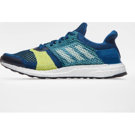 Adidas Ultra Boost ST Herren Laufschuhe Blau Gelb Gr n SS19