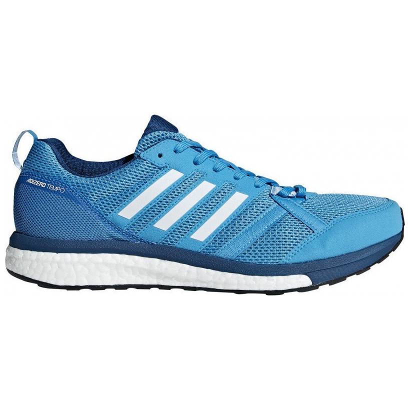 Adidas Adizero Tempo 9 Bleu Blanc SS19 Hommes Baskets