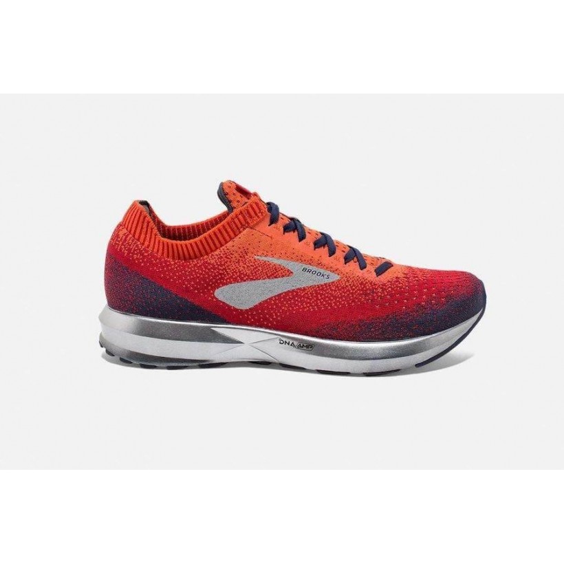 Brooks Levitate 2 Orange, Red and Navy Blue Sneakers